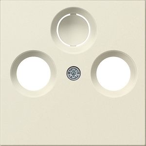 Gira eind cai wandcontactdoos EDC1000 met inzetplaat creme glanzend 940442001 + 086901