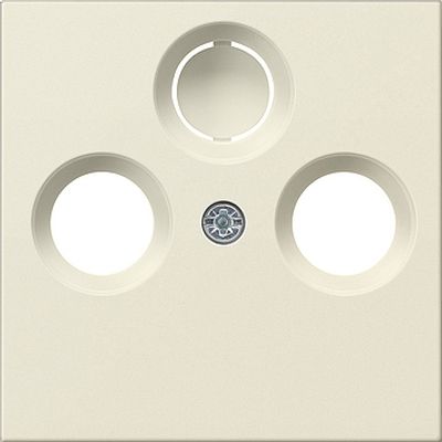 Gira eind cai wandcontactdoos EDC1000 met inzetplaat creme glanzend 940442001 + 086901