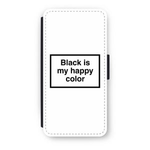 Black is my happy color: iPhone SE 2020 Flip Hoesje