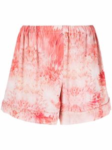 Alexander McQueen short à motif tie-dye - Rouge