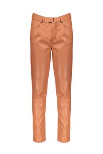 NoBell Meisjes broek PU + riem - Sylver - Soft Copper