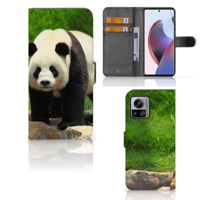 Motorola Edge 30 Ultra Telefoonhoesje met Pasjes Panda