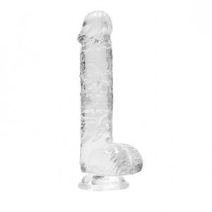 Real Rock – Crystal Clear Realistische Dildo met Ballen