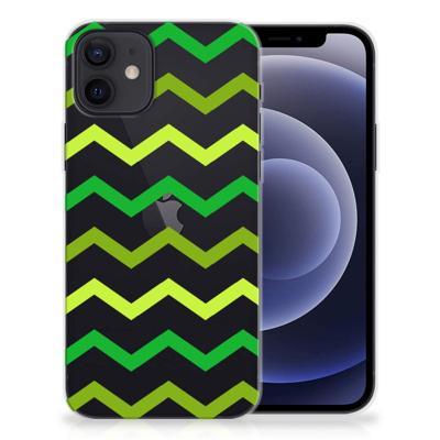 iPhone 12 | 12 Pro (6.1") | TPU bumper | Zigzag Groen
