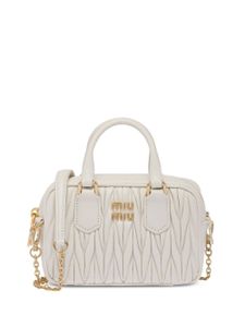 Miu Miu mini sac cabas Matelassé - Blanc