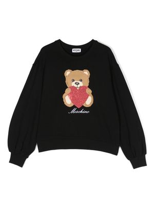 Moschino Kids sweat à imprimé Teddy Bear - Noir
