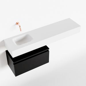 Toiletmeubel Mondiaz Andor | 120 cm | Meubelkleur Urban | Lex vrijhangend wastafel Talc Links | Zonder kraangat
