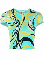 PUCCI t-shirt en maille à imprimé Onde - Vert