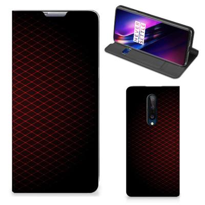 OnePlus 8 | Hoesje met Magneet | Geruit Rood