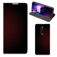 OnePlus 8 | Hoesje met Magneet | Geruit Rood