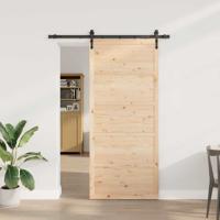 Schuifdeur Bruin 80 x 208 cm Massief grenenhout