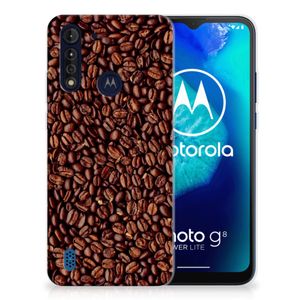 Motorola Moto G8 Power Lite Siliconen Case Koffiebonen