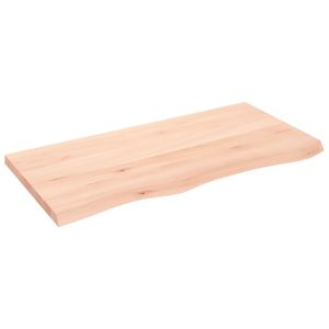 Wandschap 100x50x4 cm onbehandeld massief eikenhout