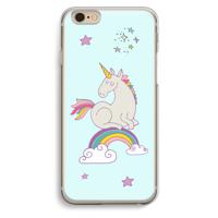 Regenboog eenhoorn: iPhone 6 / 6S Transparant Hoesje - thumbnail