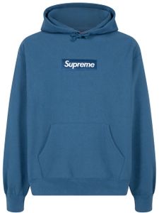 Supreme hoodie Box Logo en coton - Bleu