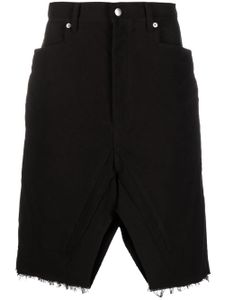 Rick Owens bermuda en jean à effet usé - Noir