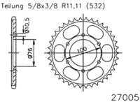 ESJOT Chain wheel 532 42z steel black