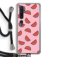 Watermeloen: Xiaomi Mi Note 10 Pro Transparant Hoesje met koord