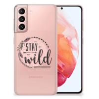 Samsung Galaxy S21 Telefoonhoesje met Naam Boho Stay Wild Samsung Galaxy S21 Telefoonhoesje met Naam Boho Stay Wild