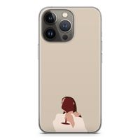 I drink wine: iPhone 13 Pro Transparant Hoesje I drink wine: iPhone 13 Pro Transparant Hoesje