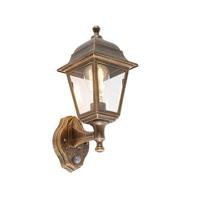 QAZQA Antieke wandlamp goud IP44 met bewegingsmelder - Capital - thumbnail