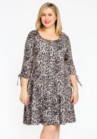 Yoek Jurk met volants | Bruin | Maat 54/56