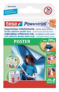 Dubbelzijdige powerstrip tesa poster 20stuks blister