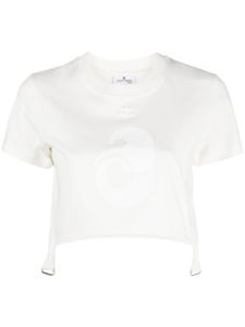 Courrèges t-shirt crop à logo - Blanc