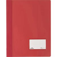 Durable DURALUX 268003 Snelhechtmap Rood DIN A4+ Etiketvenster (90 x 57 mm), Scheurbescherming, Binnentas (achterkant)