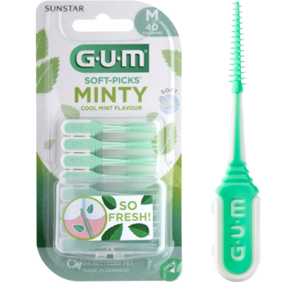 GUM GUM Soft-Picks Comfort Flex Cool Mint Medium - 40 stuks