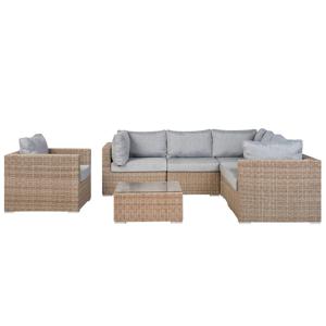 Beliani CONTARE - Loungeset-Bruin-PE rotan