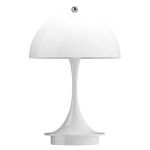 Louis Poulsen Panthella tafellamp V3 Ø16 LED oplaadbaar Opal White