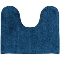 MSV WC/Badkamerkleed/badmat voor op de vloer - blauw - 45 x 35 cm - Badmatjes - thumbnail