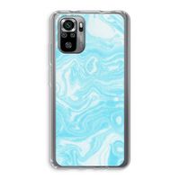 Waterverf blauw: Xiaomi Redmi Note 10S Transparant Hoesje