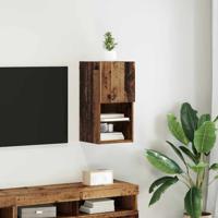 Wandgemonteerde TV Kast Oud Hout 30,5 x 30 x 60 cm Bewerkt hout