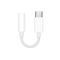 Apple USB-C/3,5 mm hoofdtelefoonaansluiting-adapter MU7E2ZM/A - wit - thumbnail