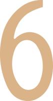 Vaessen Creative • mdf cijfer ''6'' 21,8cm