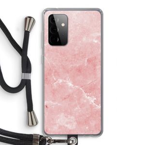Roze marmer: Samsung Galaxy A72 5G Transparant Hoesje met koord