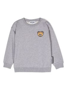 Moschino Kids sweat en coton à imprimé Teddy Bear - Gris