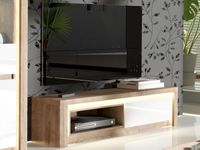 Tv-meubel LIVOCO 1 deur ribbec eik/wit