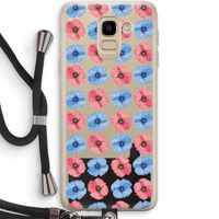 Klaproosjes: Samsung Galaxy J6 (2018) Transparant Hoesje met koord