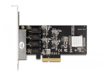 DeLOCK PCI Express x4 Card 4 x RJ45 Gigabit LAN netwerkadapter - thumbnail