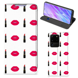 Samsung Galaxy S20 Ultra Hoesje met Magneet Lipstick Kiss