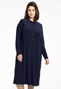 Yoek Blouse midi | Blauw | Maat 42/44