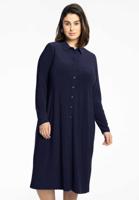 Yoek Blouse midi | Blauw | Maat 58/60