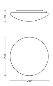 PHILIPS LED plafondverlichting (Lichtgrijs met decoratieve ring)