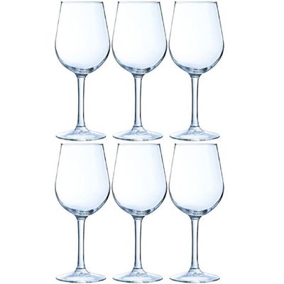 6x Luxe wijnglazen voor witte wijn 270 ml