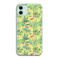 Flamingo party: iPhone 11 Transparant Hoesje