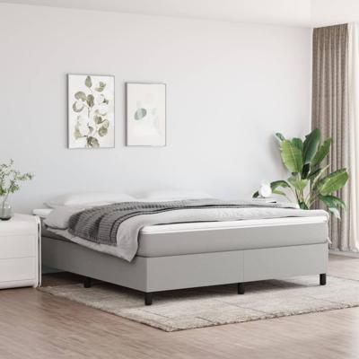 Bedframe zonder matras stof lichtgrijs 180x200 cm
