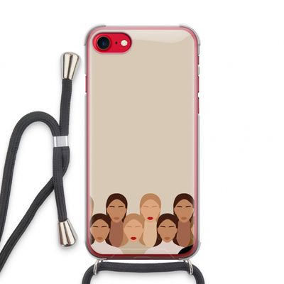 Girls girls girls: iPhone SE 2020 Transparant Hoesje met koord